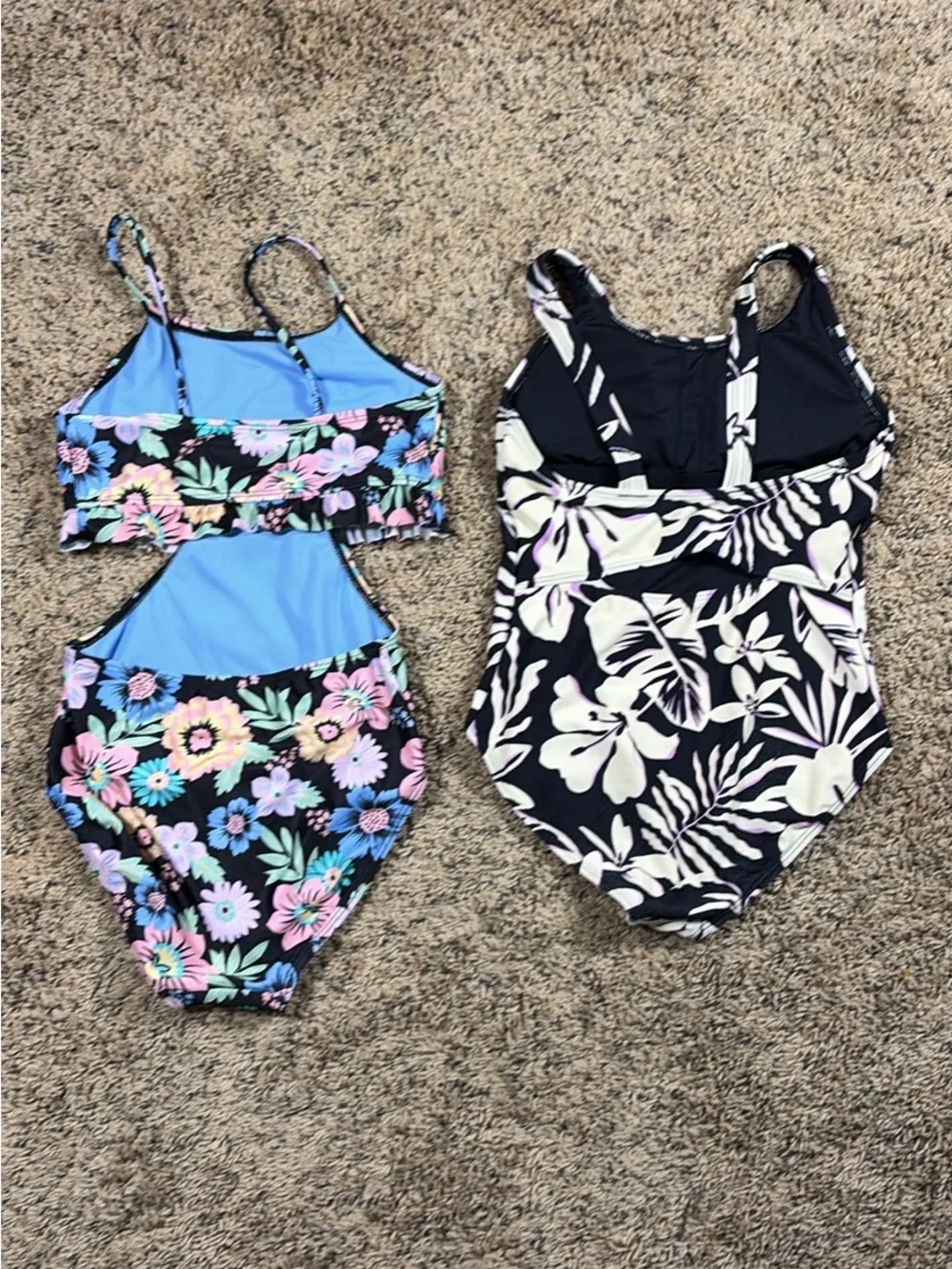 Athleta Girl and Breaking Waves one piece swim suits